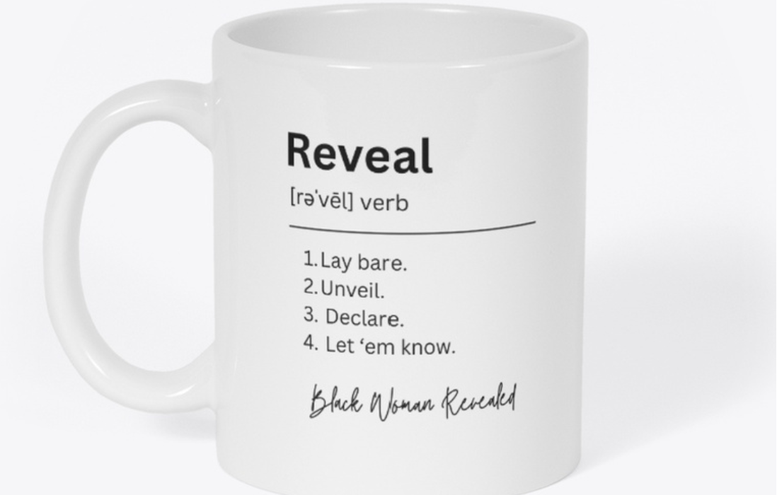 Mug with a creative defintion of reveal